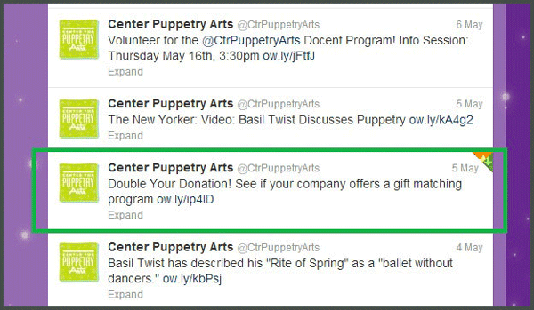 Center for the puppetry arts twitter
