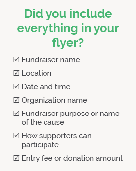 Use this checklist to make your best fundraising flyer.