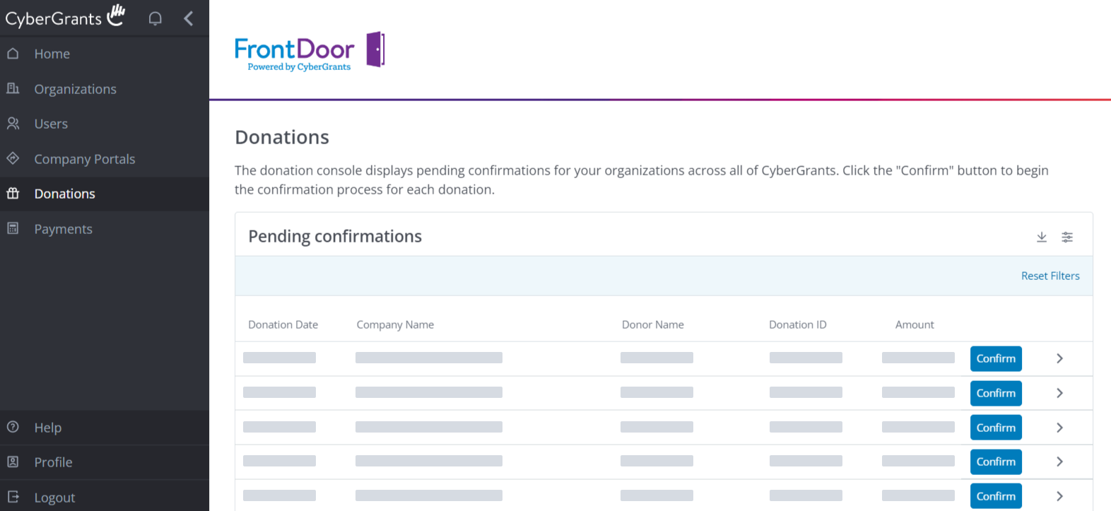 Tracking payroll giving with CyberGrants