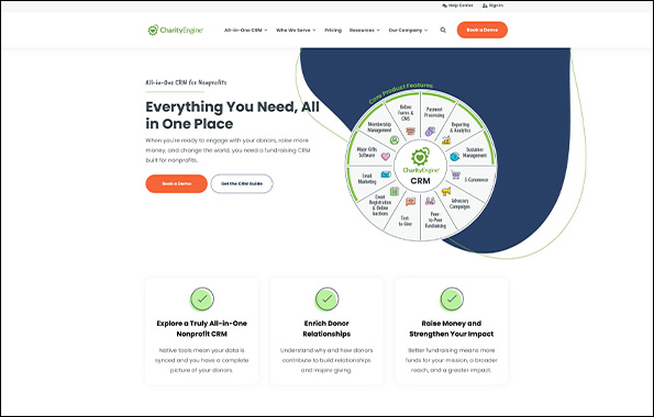 CharityEngine is a top all-in-one CRM solution.