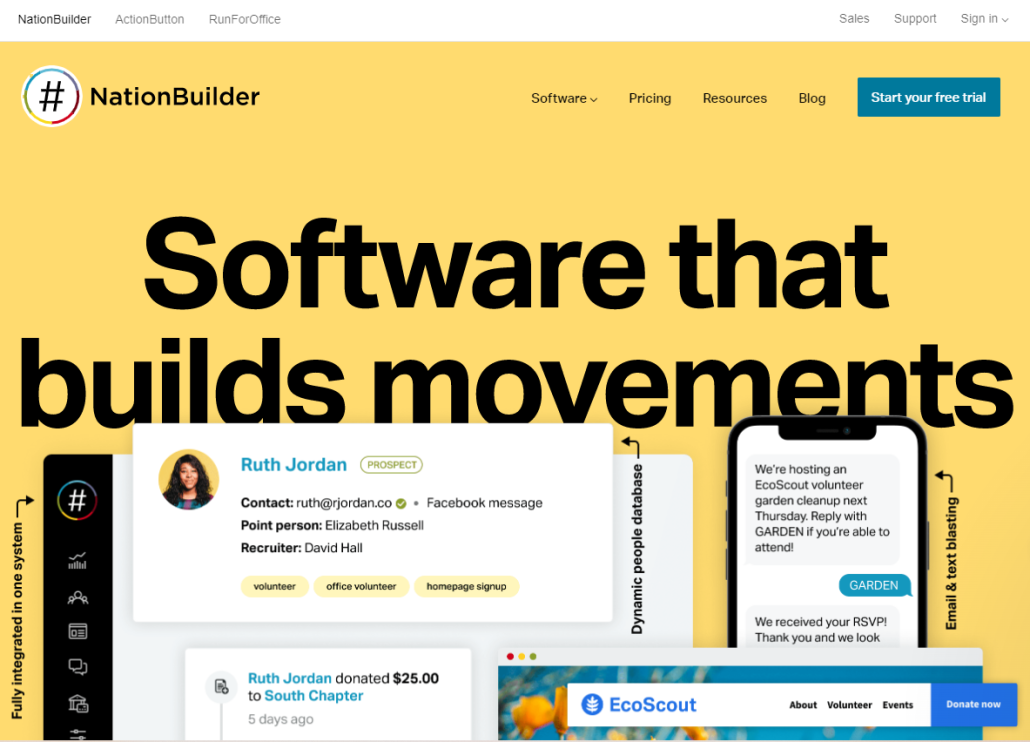 NationBuilder advocacy software