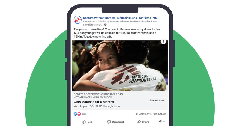 This nonprofit advertising example shows how Doctors Without Borders used Facebook Ads.