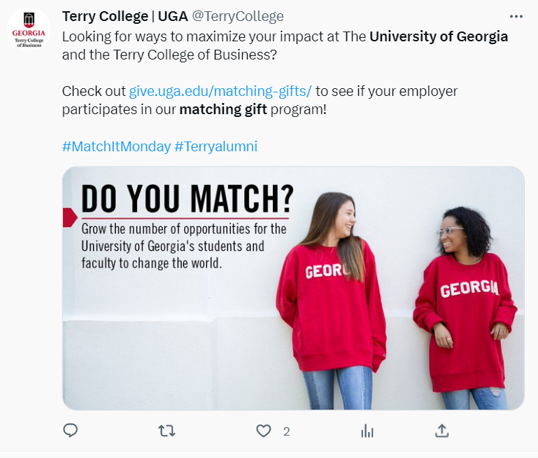 How matching gift appeals can fuel alumni engagement on social media