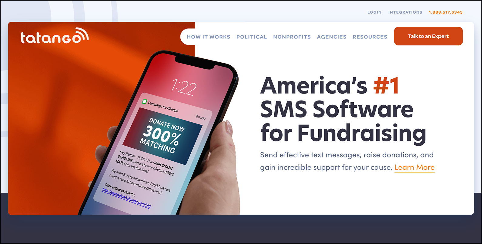 Tatango is the leading text-to-give provider for nonprofits of all sizes.