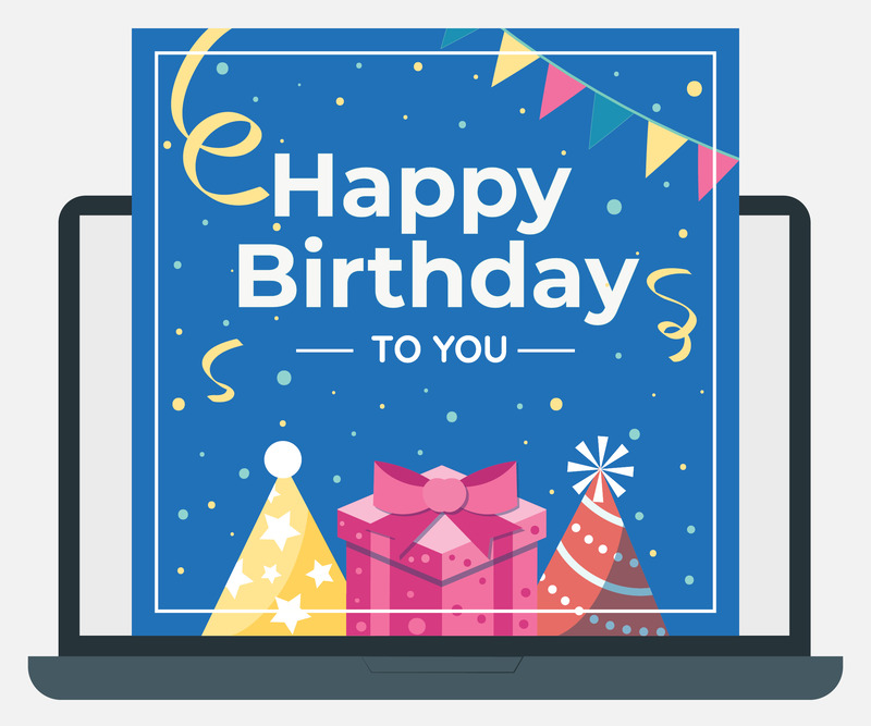 Set up automated birthday eCards as part of your employee recognition program.