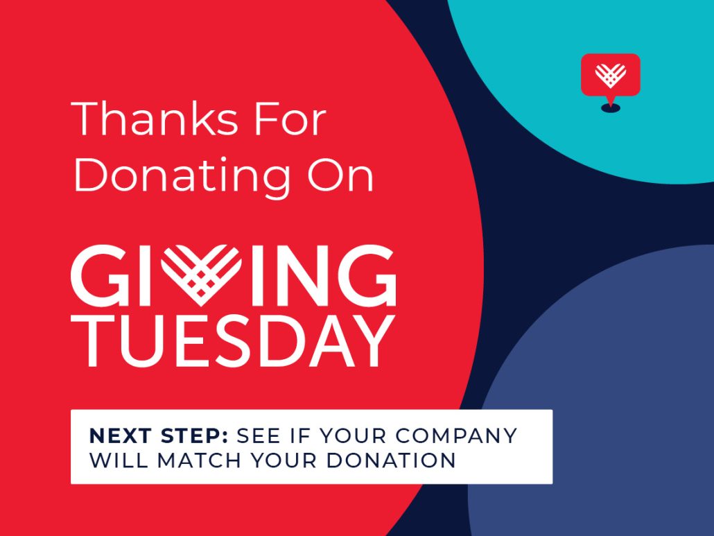 Post-Giving Tuesday matching gifts social media content example