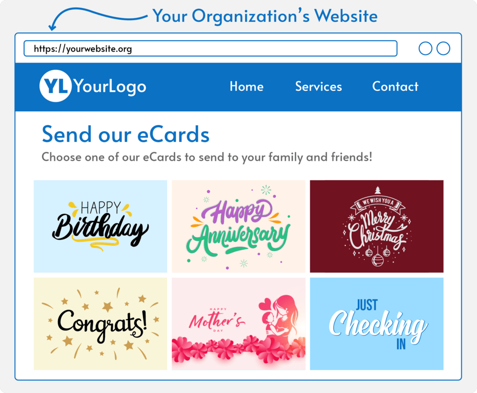 With this fundraising idea for kids, you’ll sell greeting cards to supporters from your website or eStore.