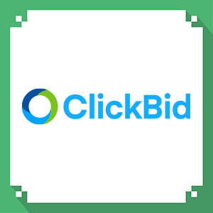 This image shows the logo for ClickBid, one of the best providers of charity auction fundraising software.