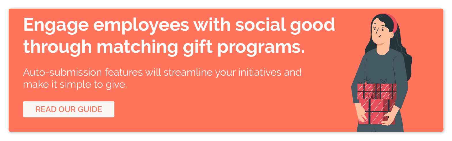 Click to learn more about matching gift auto-submission and how it helps employee engagement companies.