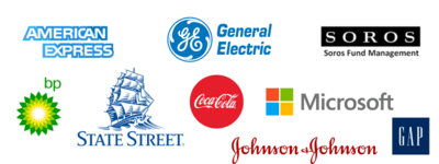 This image shows the logos of the top matching gift companies.