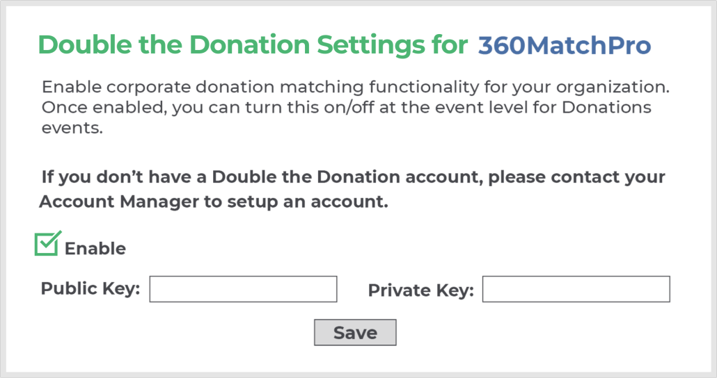 Demonstrating how to set up Double the Donation for Canadian matching gift fundraisers