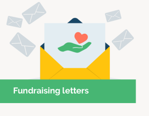Illustrated envelopes representing the concept of fundraising letters.