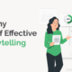 Person using data storytelling to present their findings.