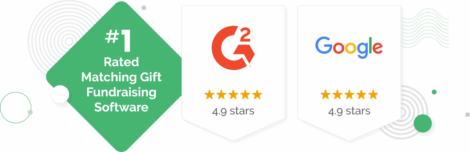 Donation match reviews from Google and G2