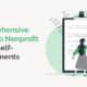 The article’s title, “The Comprehensive Guide to Nonprofit Board Self-Assessments,” next to an illustration of someone looking at a checklist.