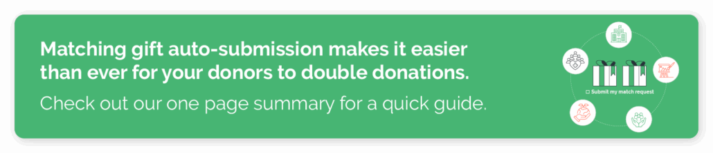 Streamline matching gift requests with 360MatchPro's auto-submission