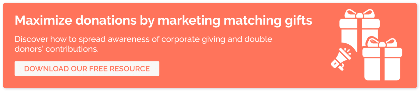 Download our free ultimate guide to marketing matching gifts which will help you make the most of your nonprofit’s marketing software.