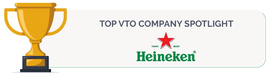 Heineken is one of the top VTO companies