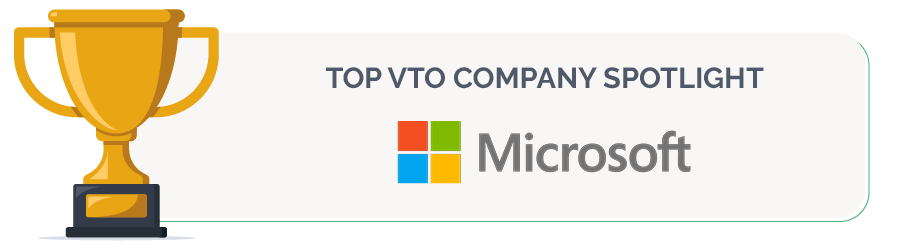 Microsoft is one of the top VTO companies