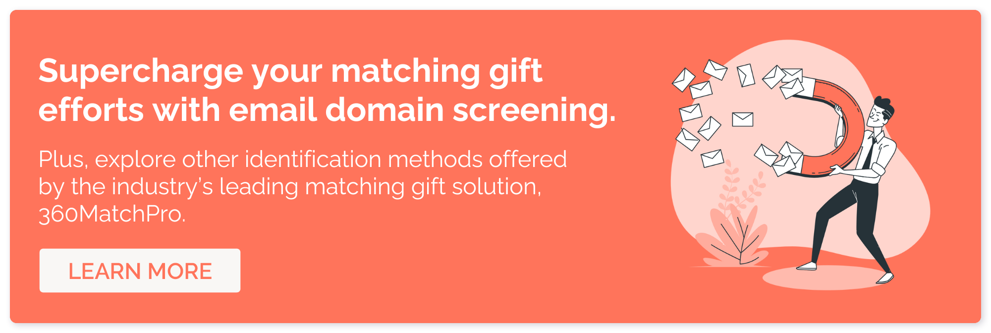 Supercharge matching gifts with email domain screening from Double the Donation.