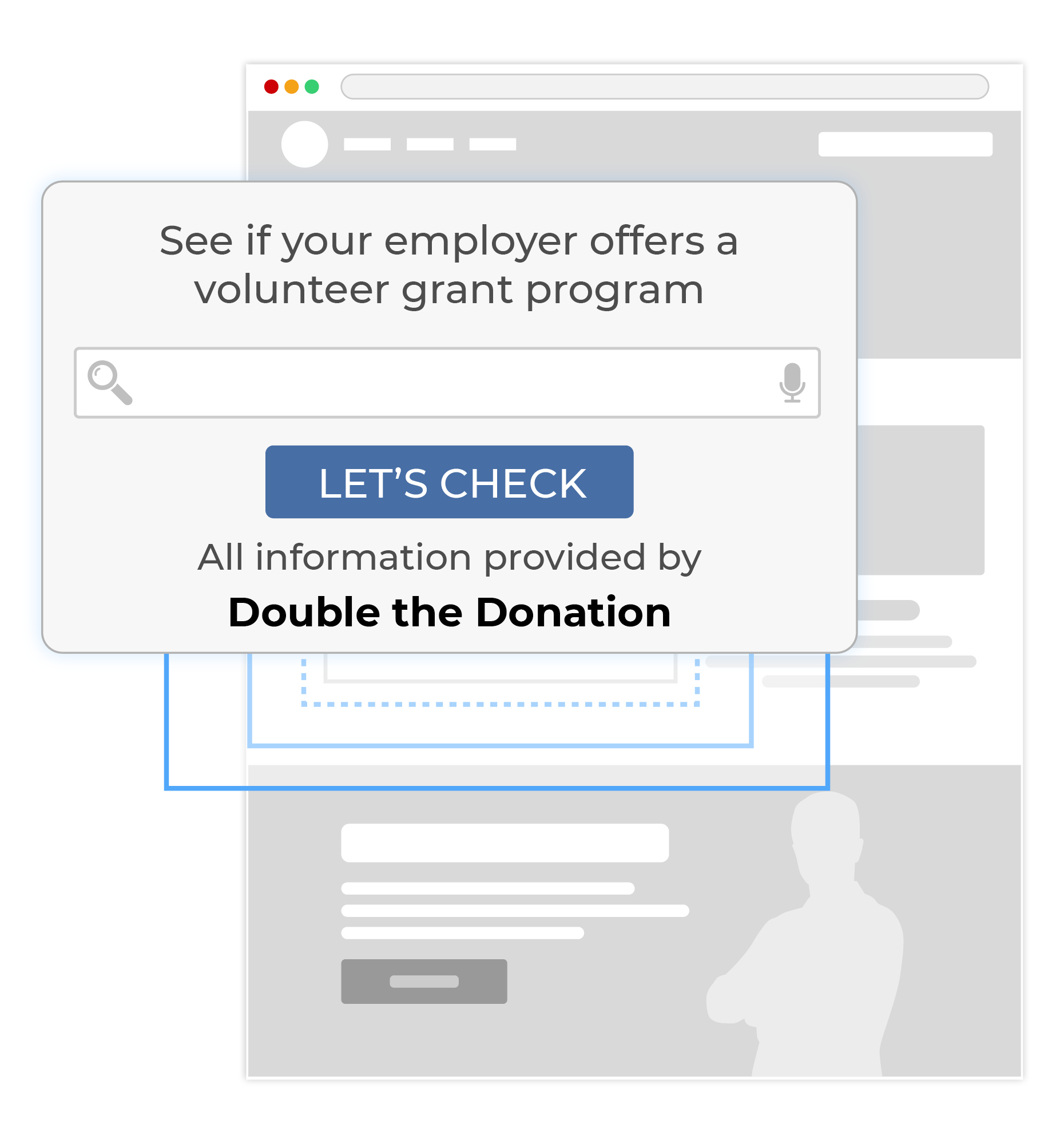 Double the Donation's volunteer grant software