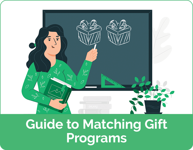 A decorative illustrative image that says: Guide to Matching Gift Programs