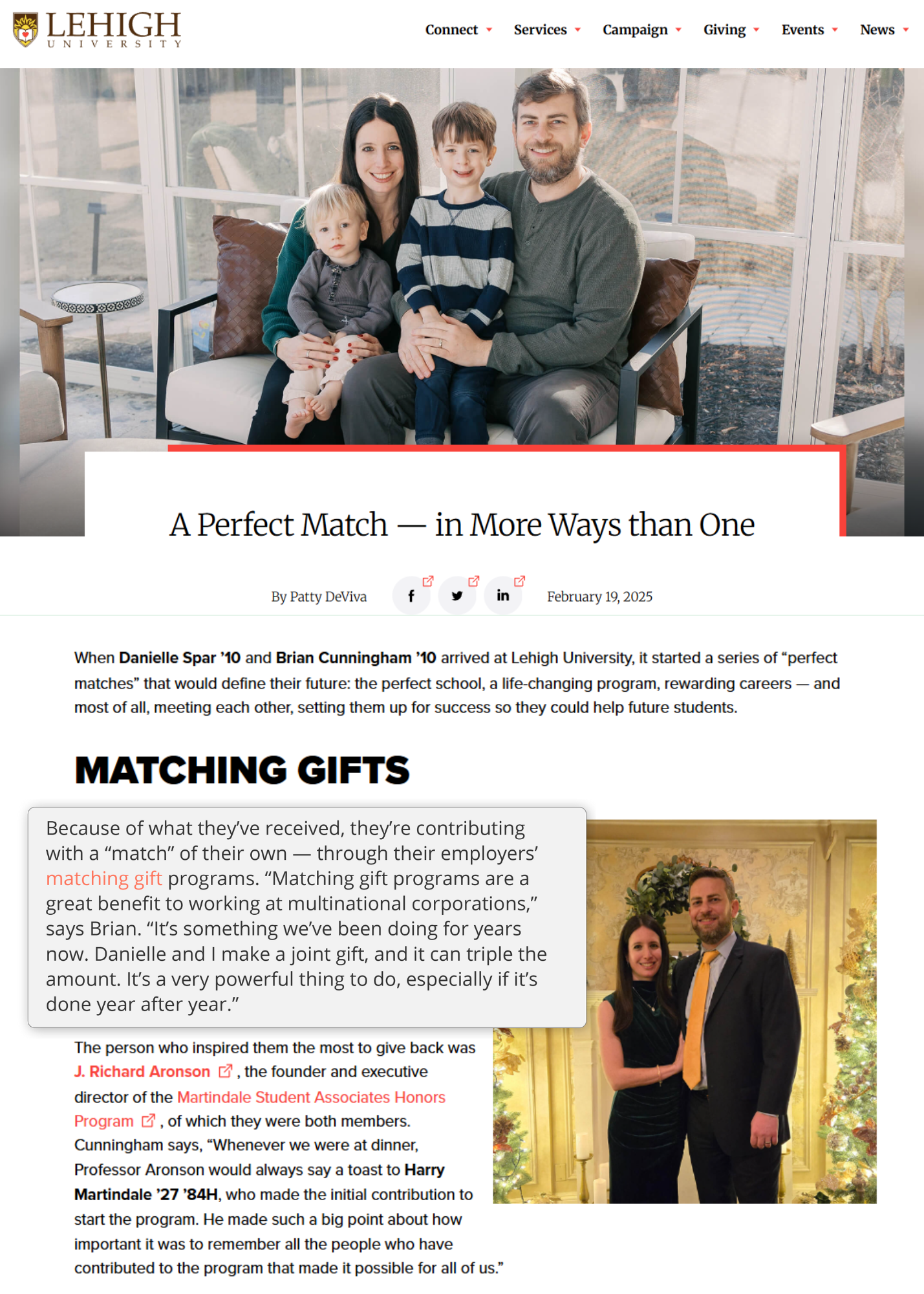 Example testimonial blog post from the Matching Gift Idea Exchange