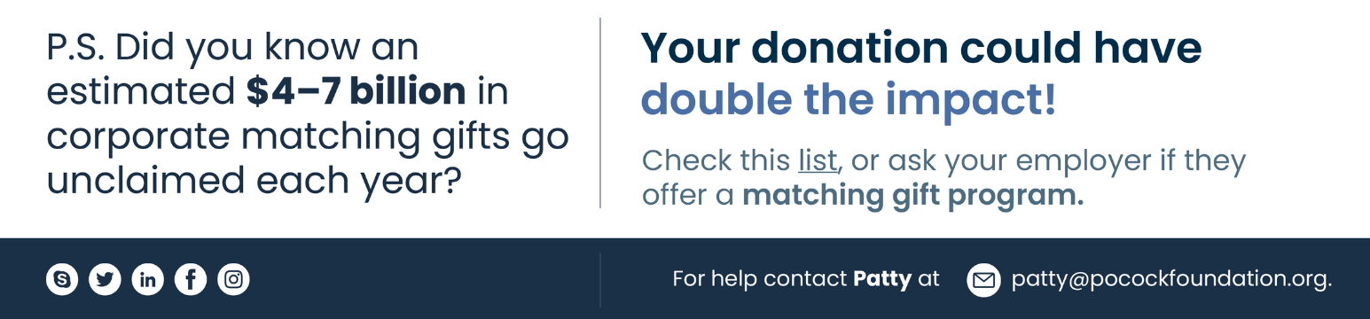 Example email signature from the Matching Gift Idea Exchange