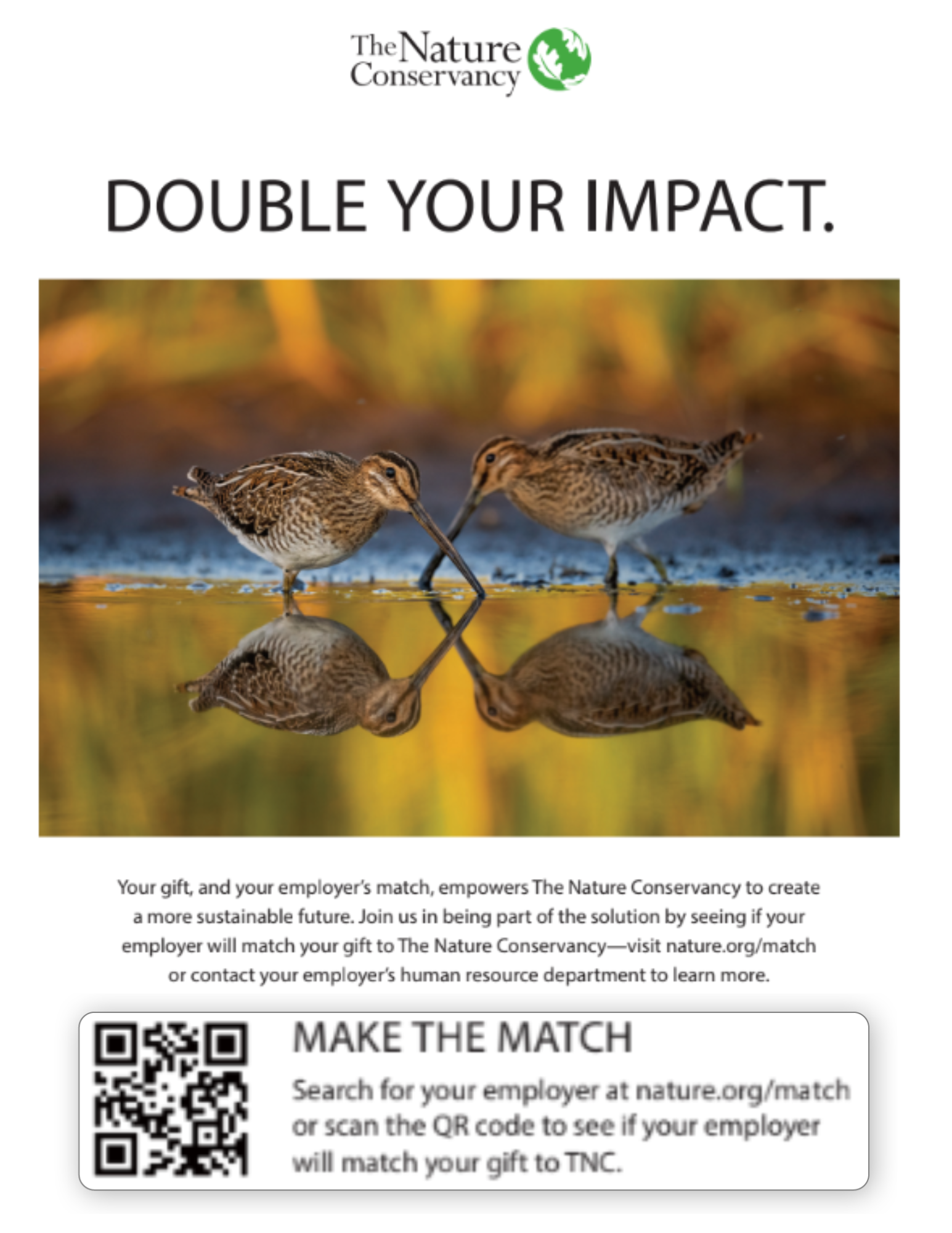 Example magazine ad from the Matching Gift Idea Exchange