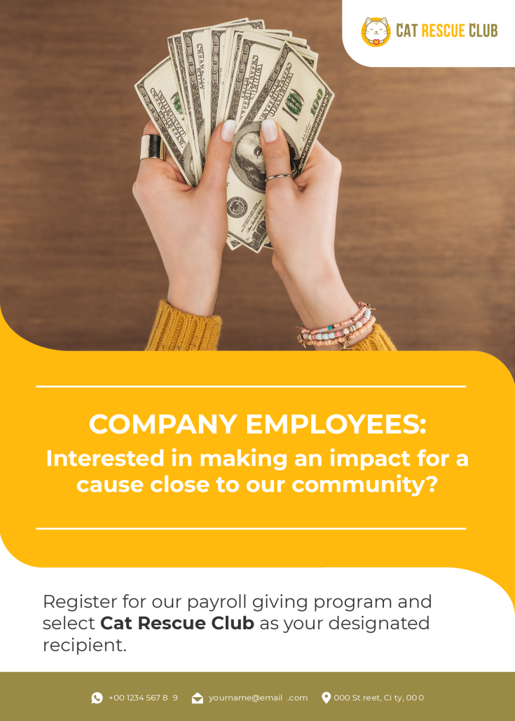 Marketing payroll giving via company partnerships