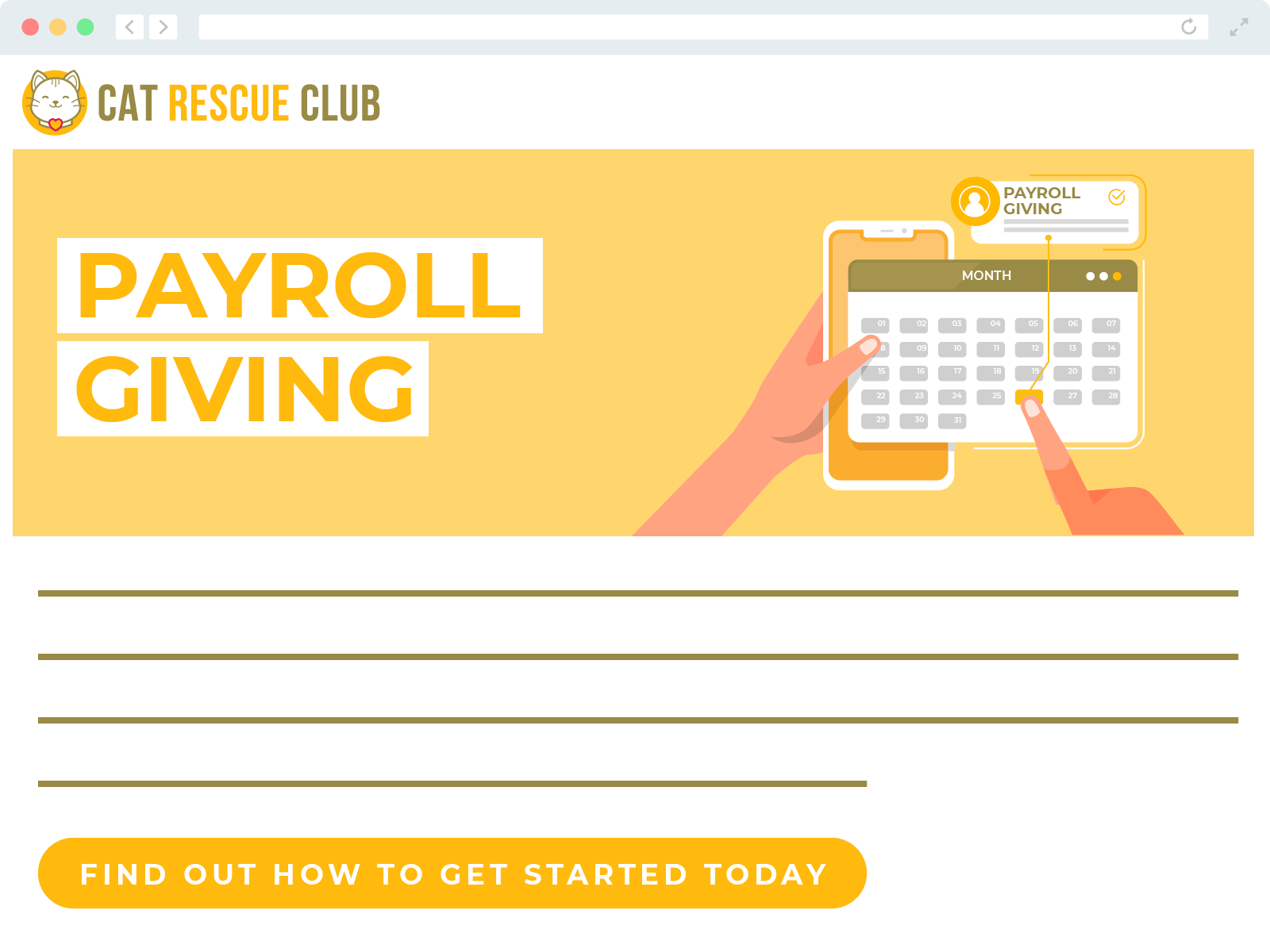 Marketing payroll giving via your website