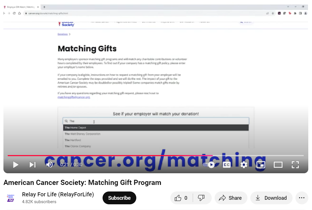 How ACS Doubled More Donations with Matching Gifts - Video