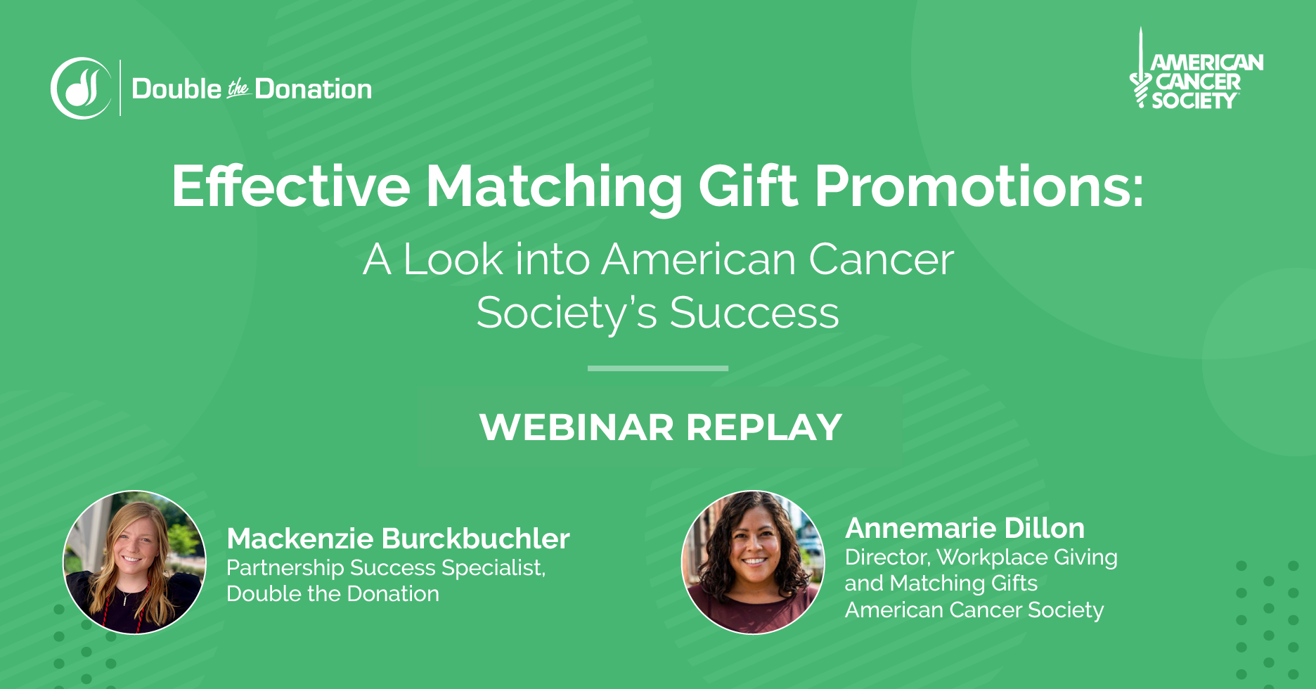 How ACS Doubled More Donations with Matching Gifts webinar