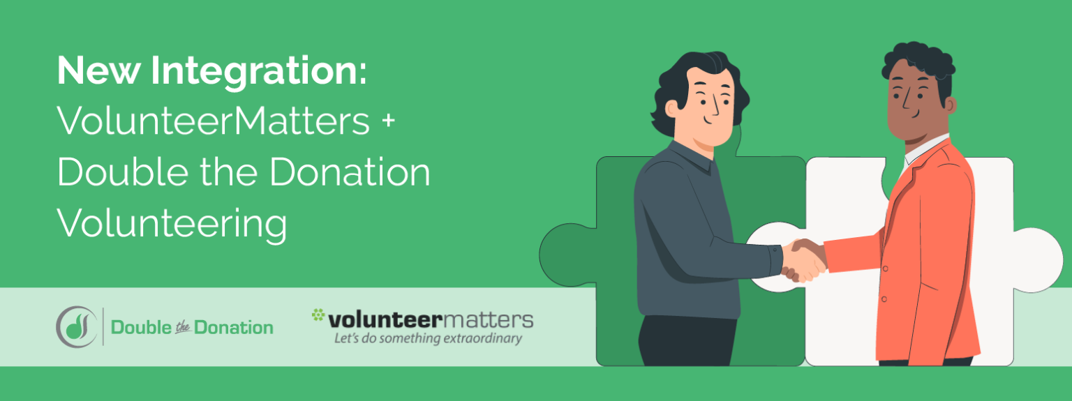 VolunteerMatters + Double the Donation Volunteering integration announcement