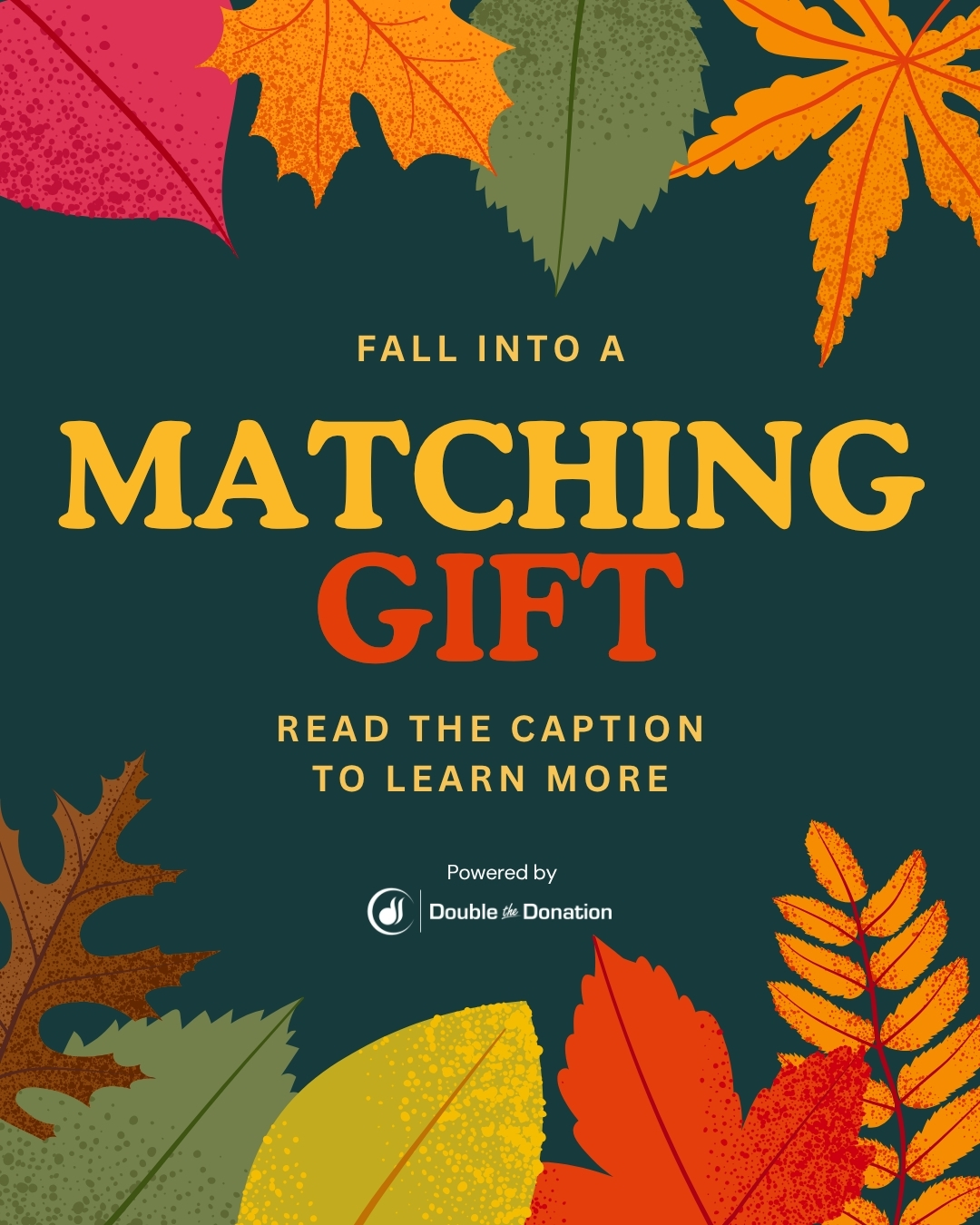 Matching Gift Content Calendar Marketing Through the Year - Fall Fundraising Example