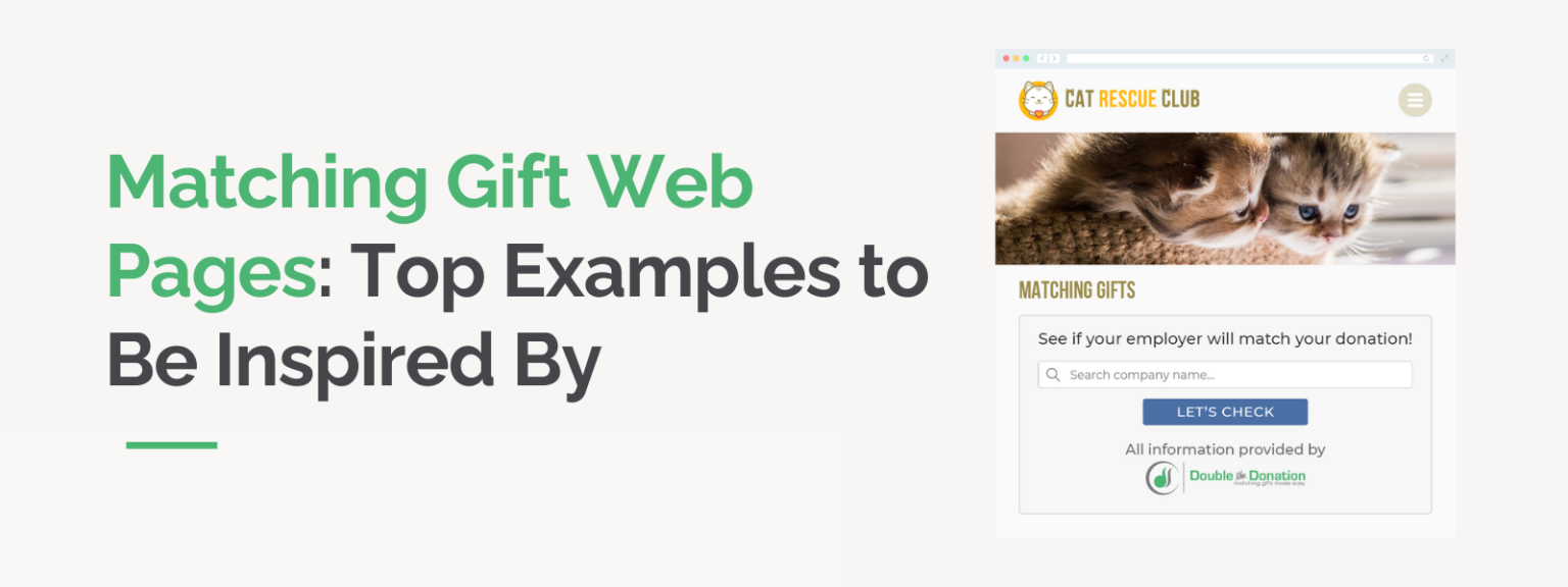 Matching Gift Web Pages 9 Top Examples to Be Inspired By