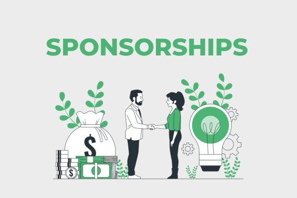 Source sponsorships with donation requests.