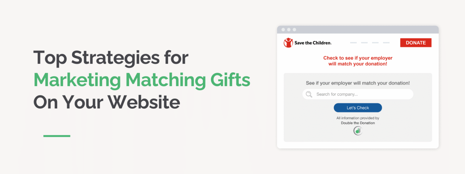Top Strategies for Marketing Matching Gifts On Your Website
