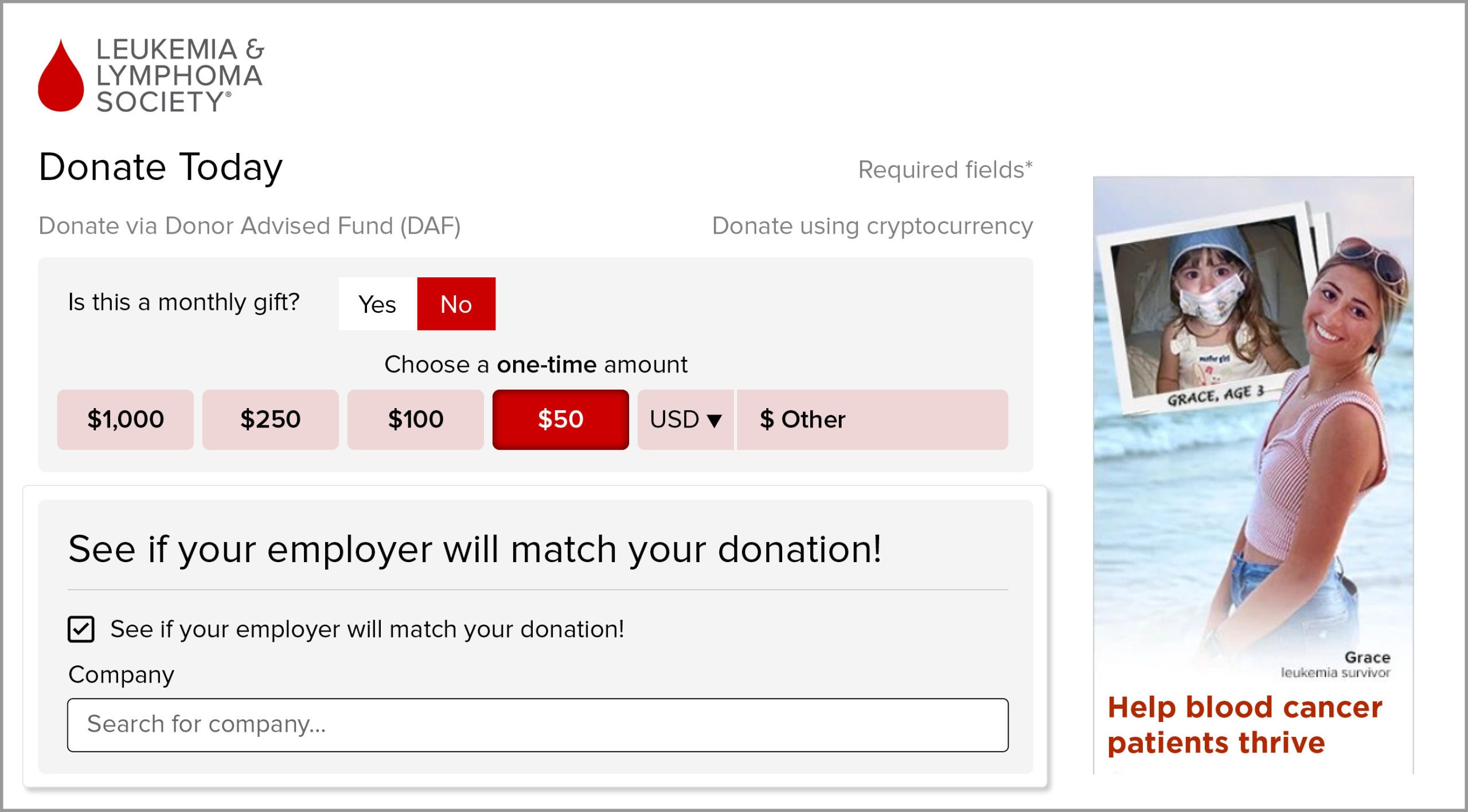 Marketing matching gifts in the donation process with donation forms.