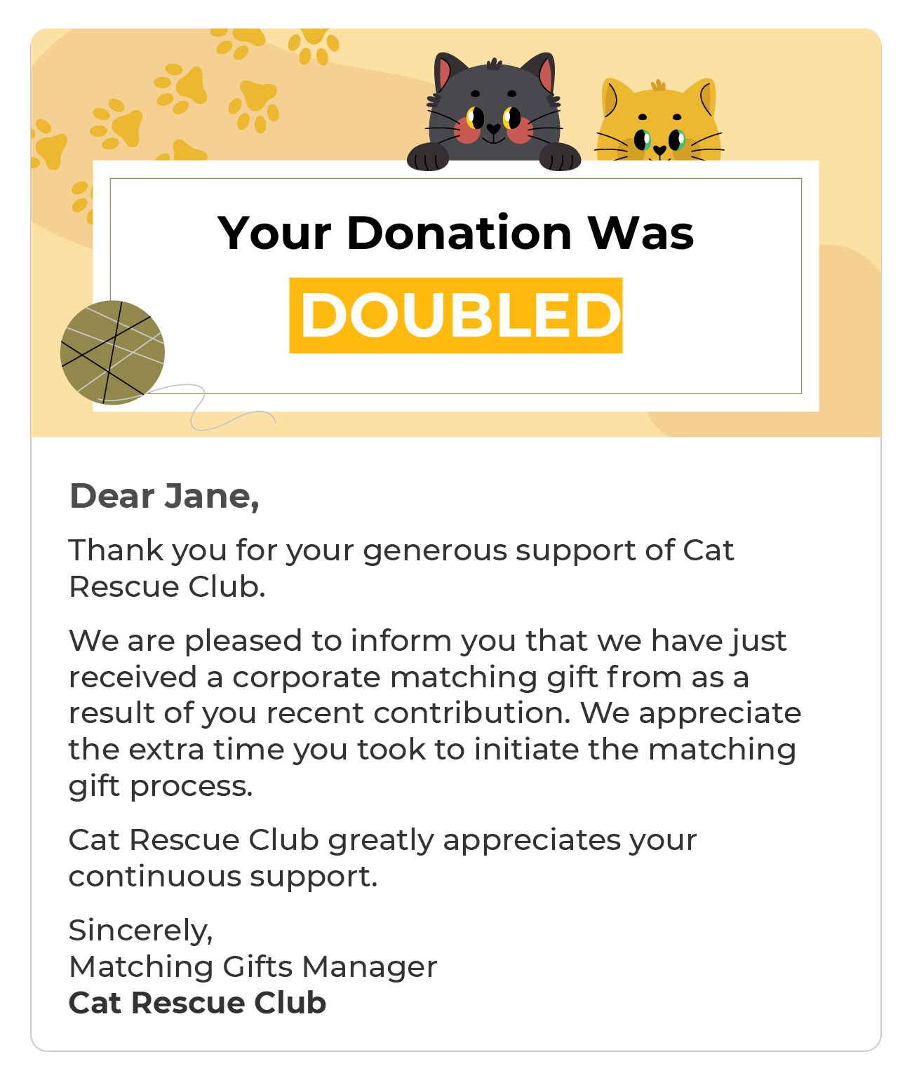 Matching gift recognition is a great way to market matching gifts in the donation process.