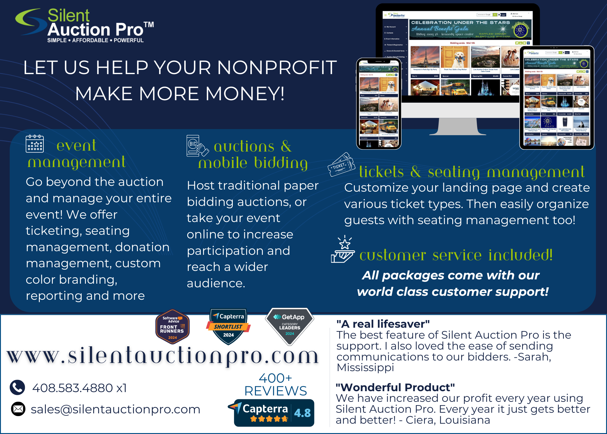 Silent Auction Pro is one of the top charity auction fundraising tools to consider.