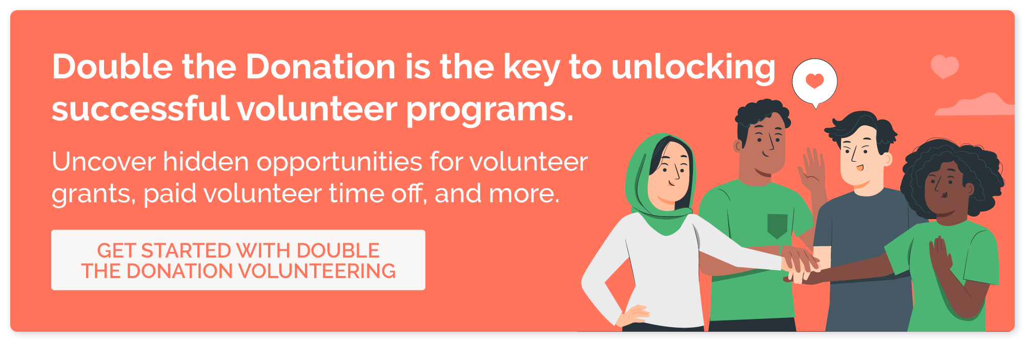 Find companies that offer volunteer grants for retirees with Double the Donation.