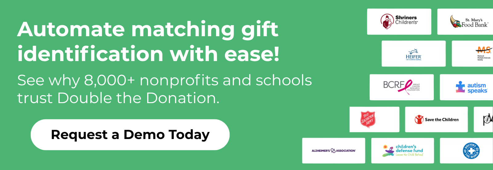 Make the most of these Canadian matching gift companies with Double the Donation.