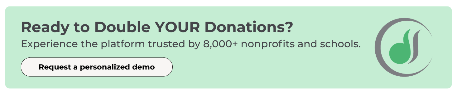 Make the most of your matching gift web page with Double the Donation.