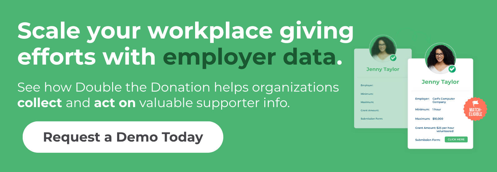 Enhancing your donor profiles with employment data from Double the Donation