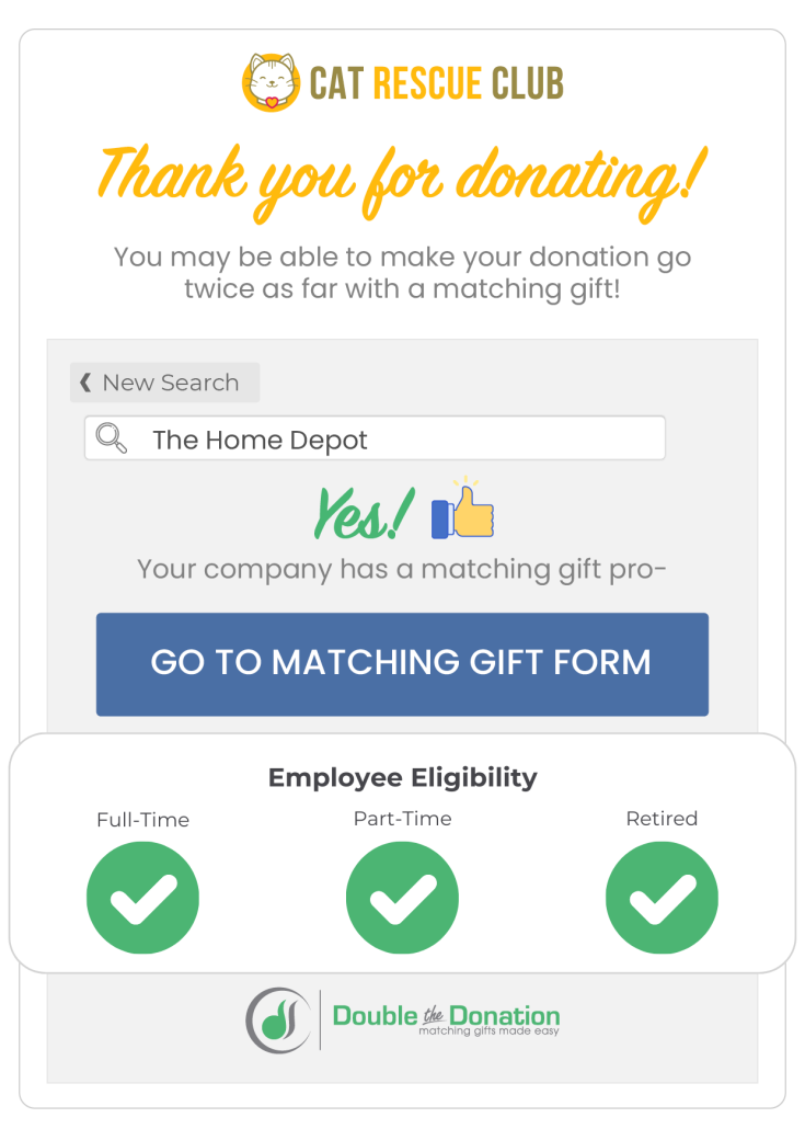 Look for matching gifts for retirees with a matching gift database.