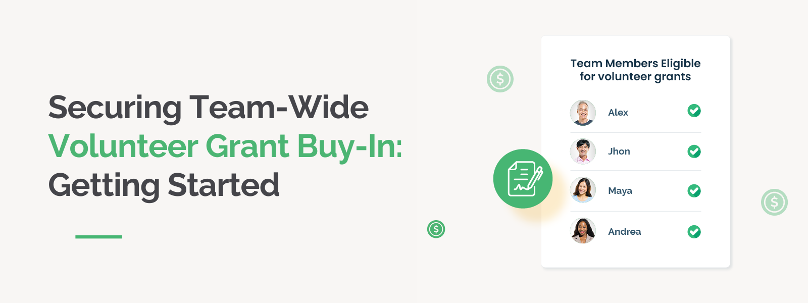 Securing Team-Wide Volunteer Grant Buy-In Getting Started