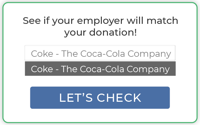 Using a corporate matching gift program database: step 2