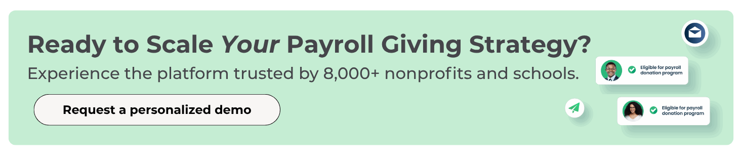 Scale up your payroll giving success with Double the Donation.