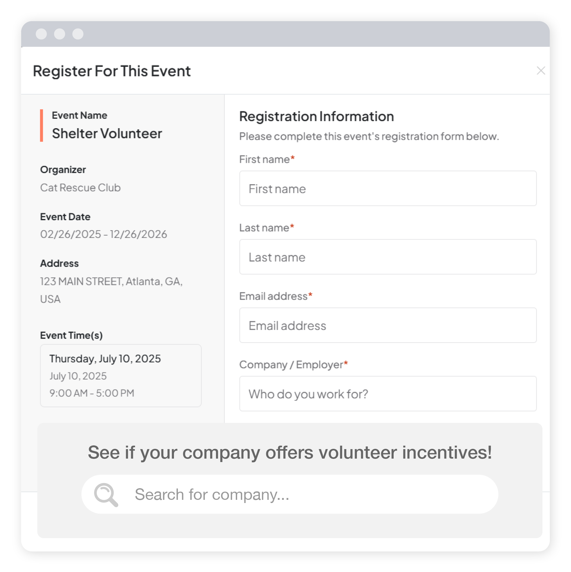 Market workplace giving on your nonprofit website like this example